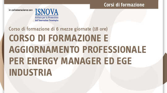 Immagine Corso online per Energy Manager ed EGE Industria| Euroconference | Euroconference